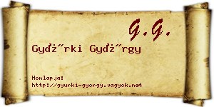 Gyürki György névjegykártya