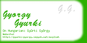 gyorgy gyurki business card